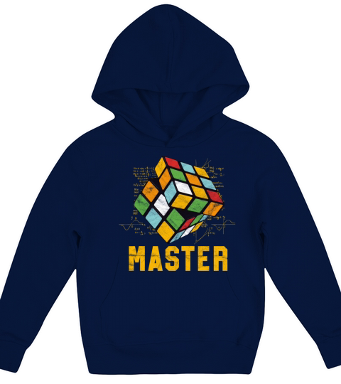 Speed Cubing Master Rubix Cube 80s Vintage Youth Kids Hoodie