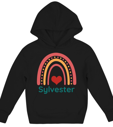Sylvester Vintage Boho Rainbow Kids Hoodie
