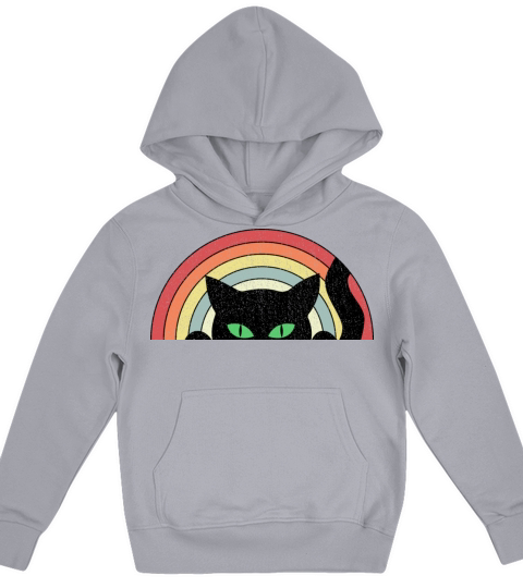 Vintage Cute Cat Shirt for Teen Girls and Women Kids Hoodie