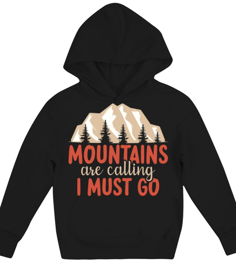 Vintage Mountains Climber Hiker Kids Hoodie
