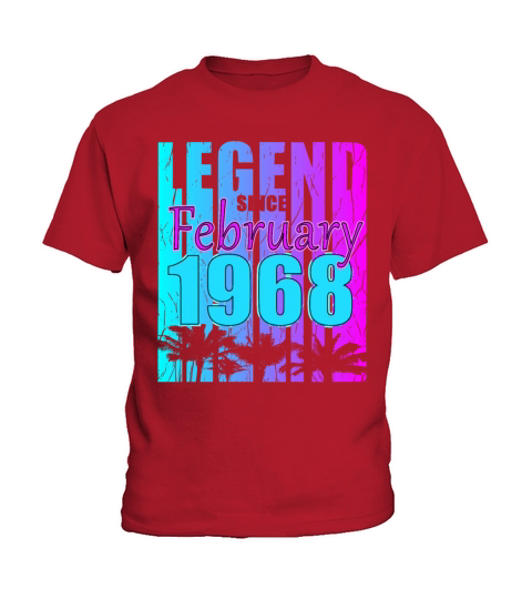 1968 Born Legend February Vintage Kids T-Shirt