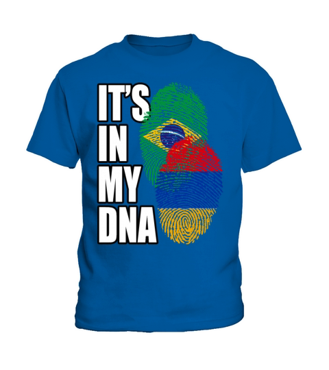 Armenian And Brazilian Mix Heritage DNA Flag Kids T-Shirt