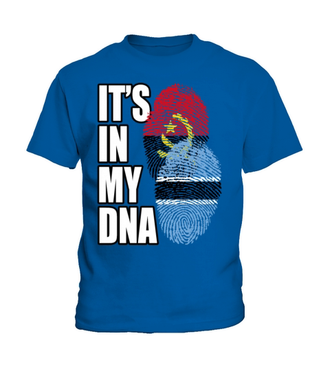 Botswana And Angolan Mix Heritage DNA Flag Kids T-Shirt