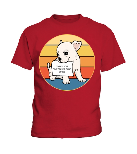 Cute Chihuahua Dog Breed Vintage Retro Sunset Kids T-Shirt