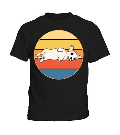 Cute Chihuahua Dog Breed Vintage Retro Sunset Kids T-Shirt