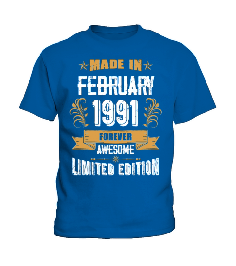February 1991 Vintage Birthday Present Kids T-Shirt