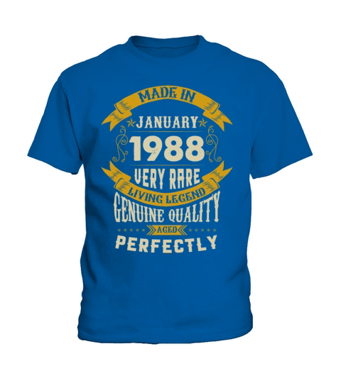 January 1988 Vintage Birthday Present Kids T-Shirt
