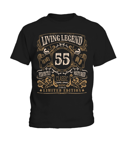 Retro Vintage Birth Whiskey Age 55 Years Old Kids T-Shirt
