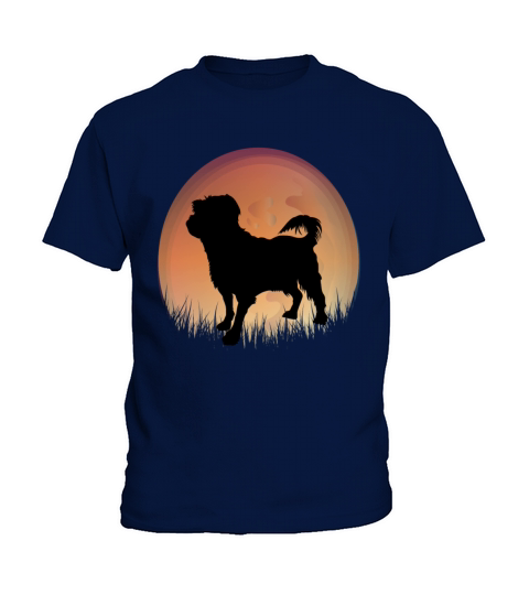 Retro Vintage Sunset Dog Silhouette Shirt Kids T-Shirt