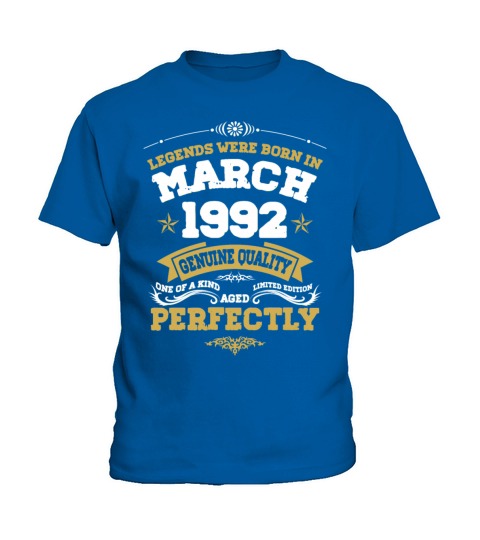 Vintage Aged To Perfection March 1992 Kids T-Shirt