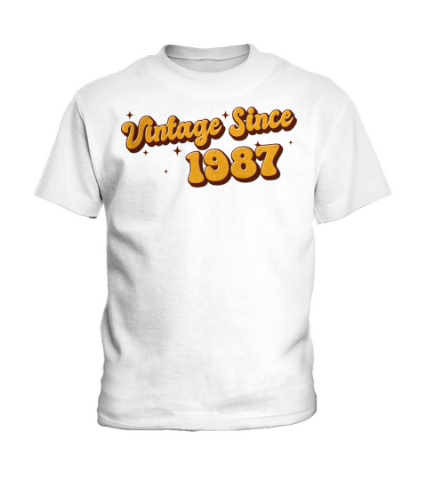 Vintage since 1987 36 Years Old - Groovy 36th Kids T-Shirt
