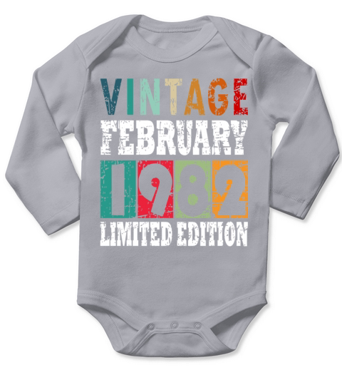 1982 February vintage Long Sleeve Baby One-Piece