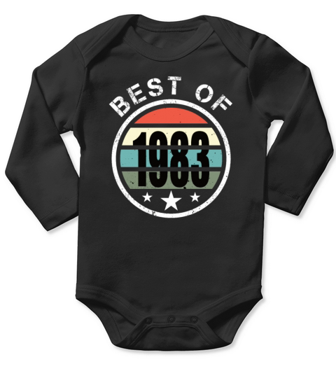 40th birthday vintage 1983 best of 1983 Long Sleeve Baby One-Piece