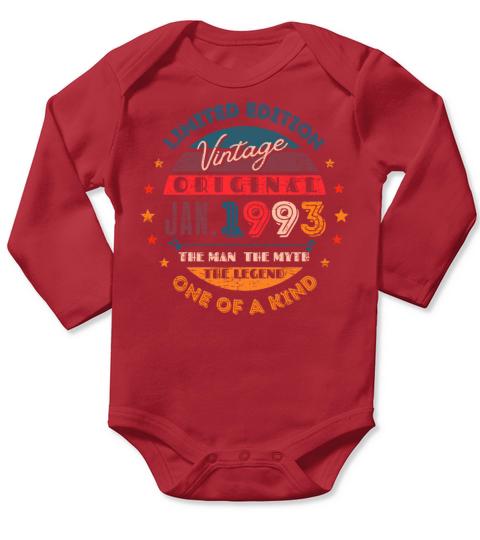 Birthday January 1993 limited edition Long Sleeve Baby One-Piece