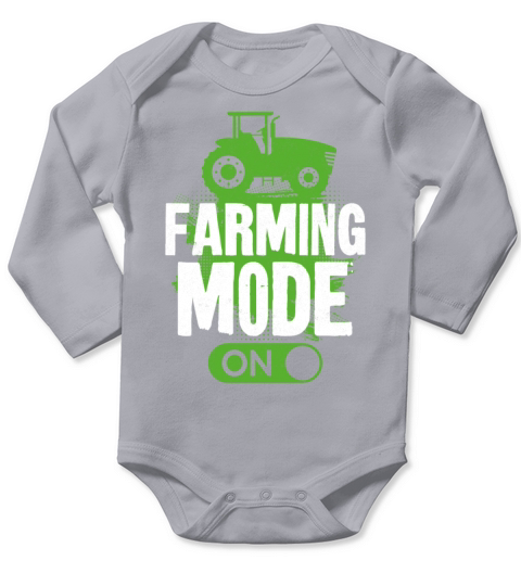 Farming Farmer Vintage Tractor Long Sleeve Baby One-Piece