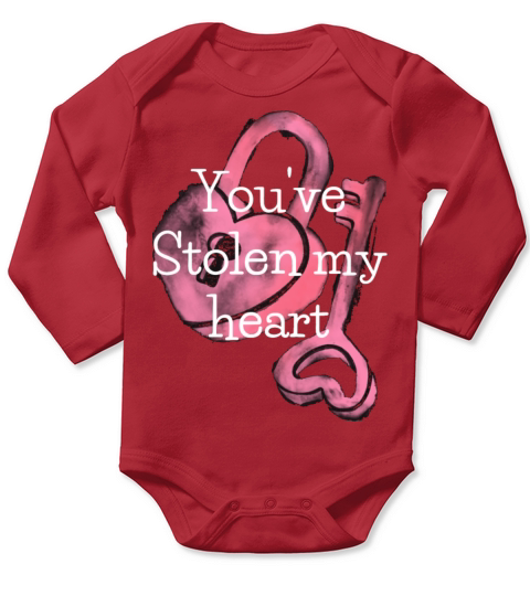 Happy Valentines Day Long Sleeve Baby One-Piece