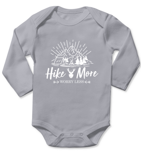 Hike More Worry Less Long Sleeve Baby One-Piece