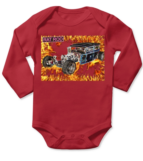 Hot Rod Hotrod Vintage Racing Car Gift Long Sleeve Baby One-Piece