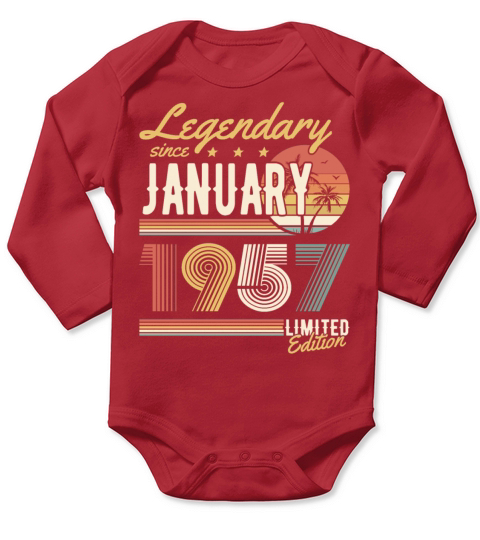 Legendary Since January 1957 Limited Edition Long Sleeve Baby One-Piece