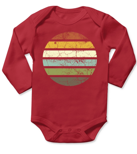 Retro Vintage Sunset Long Sleeve Baby One-Piece