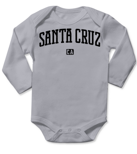 Santa Cruz California Vintage Long Sleeve Baby One-Piece