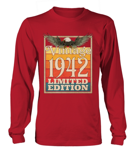 1942 Vintage Retro American Eagle Limited Edition Long sleeved Unisex