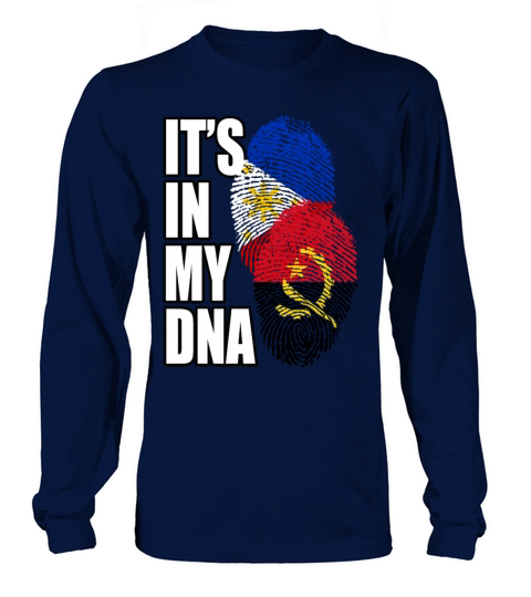 Angolan And Filipino Mix Heritage DNA Flag Long sleeved Unisex