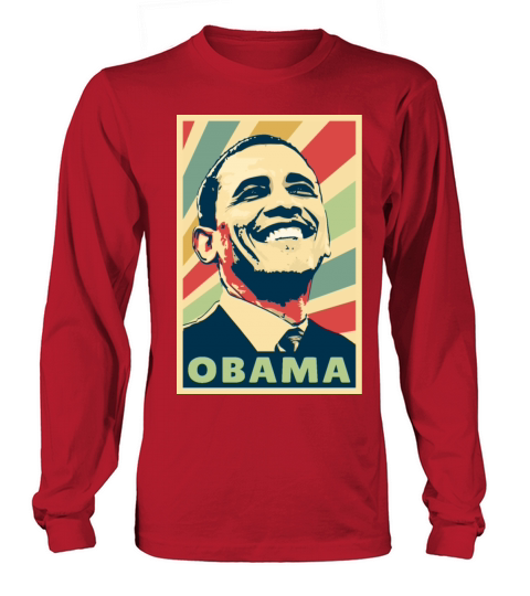 Barack Obama Vintage Colors Long sleeved Unisex
