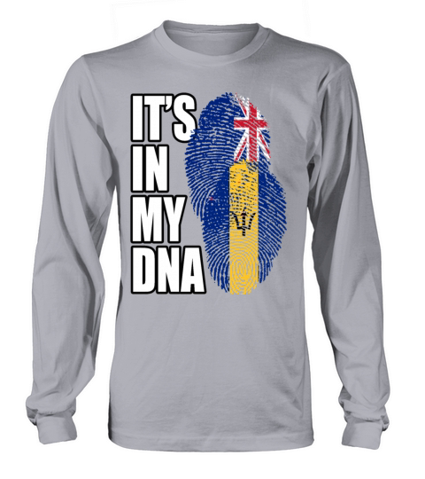 Barbadian And New Zealand Mix Heritage DNA Flag Long sleeved Unisex