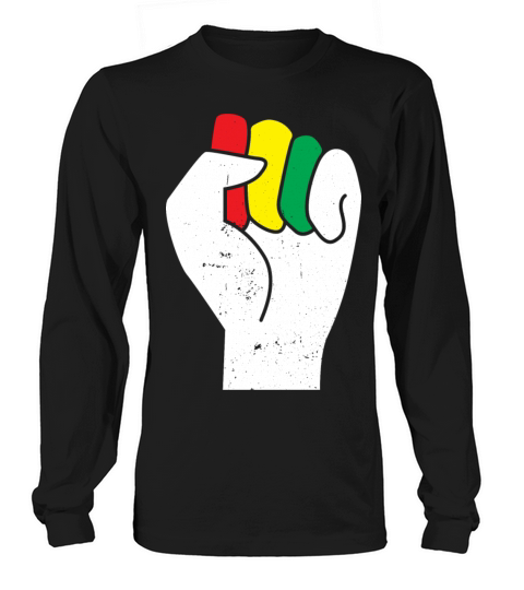 Black Clenched Fist Clothing Gift African Long sleeved Unisex
