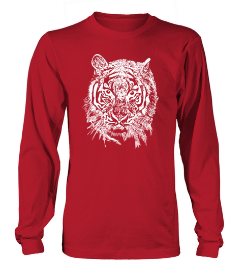 Elegant Tiger Big Cat With Striped Pattern Long sleeved Unisex