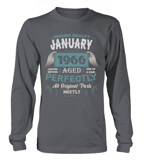 January 1966 Vintage Birthday Present Long sleeved Unisex