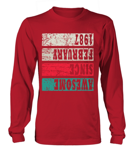 Retro Birthday Year Vintage 1987 Long sleeved Unisex