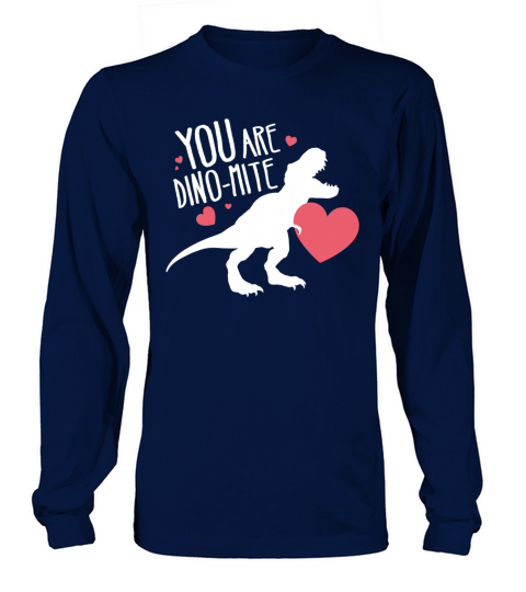 T-Rex Valentines Day Dinosaur Dynamite Dino Gift Long sleeved Unisex