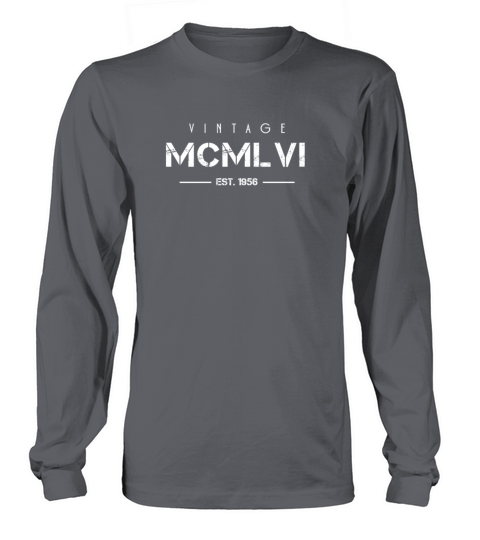 Vintage Born In 1956 Roman Numerals 66th Long sleeved Unisex