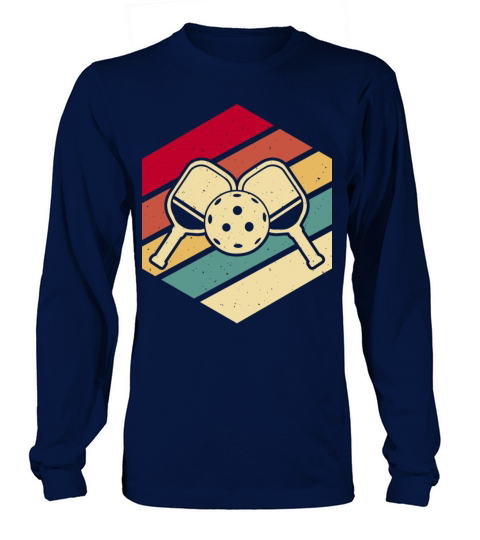 Vintage Pickleball Sports Paddle Lover Sunset Long sleeved Unisex