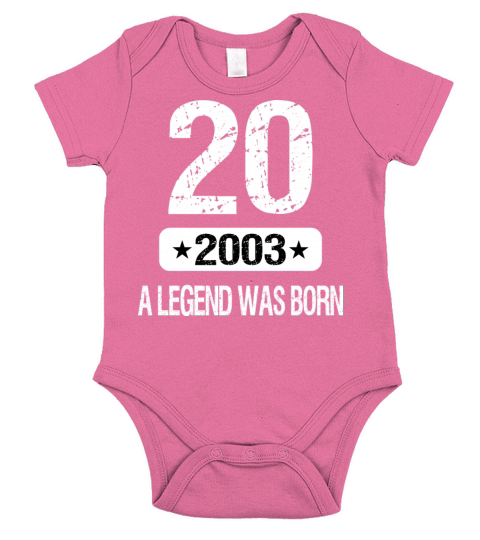 20th Birthday 2003 A Legend Was Born Short Sleeve Baby One-Piece
