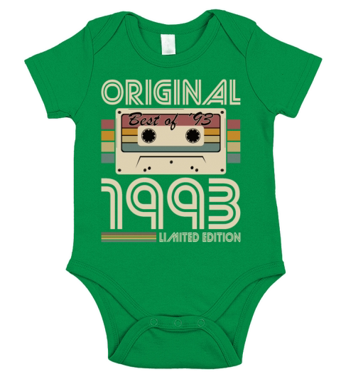 30th birthday vintage 1993 original best of 1993 Short Sleeve Baby One-Piece
