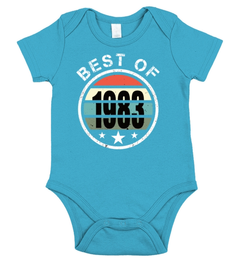 40th birthday vintage 1983 best of 1983 Short Sleeve Baby One-Piece