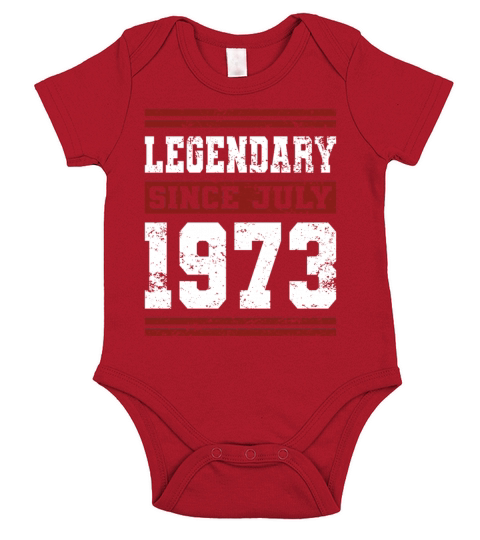 50th birthday legendary since july vintage 1973 Short Sleeve Baby One-Piece