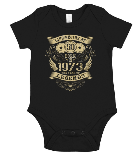 50th Birthday Vintage Sayings 1973 Birthday Short Sleeve Baby One-Piece
