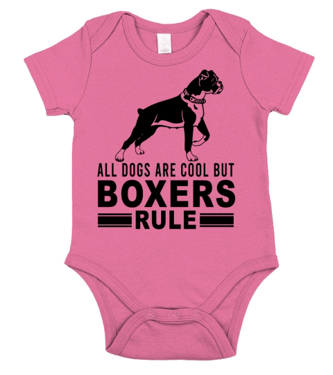 All dogs are cool but boxers rule Short Sleeve Baby One-Piece