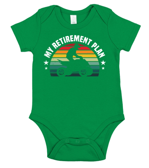 all terrain vehicles retirement plan retro sunset Short Sleeve Baby One-Piece