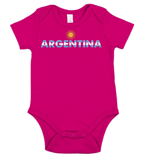 Argentina Argentinian Sun Of May Flag Vintage Short Sleeve Baby One-Piece