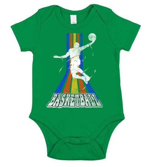 Basketball Player Sports Dunking Vintage Retro Short Sleeve Baby One-Piece
