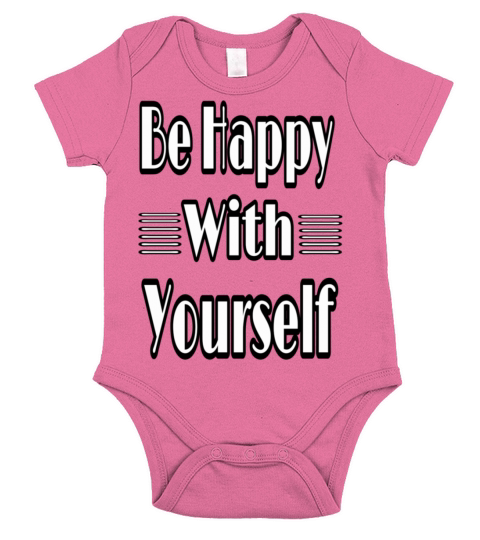 Be happy with yourself27 Short Sleeve Baby One-Piece
