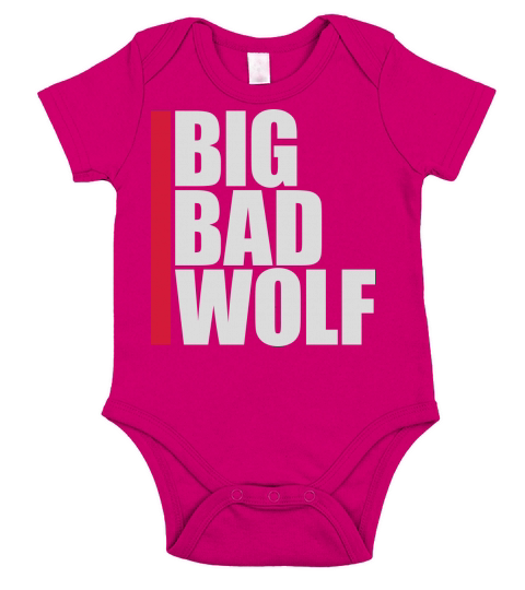 big bad wolf quote Short Sleeve Baby One-Piece