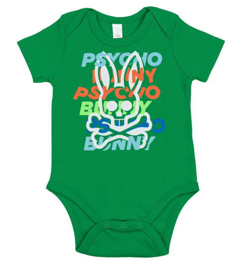 Bunny Psycho Horror Short Sleeve Baby One-Piece