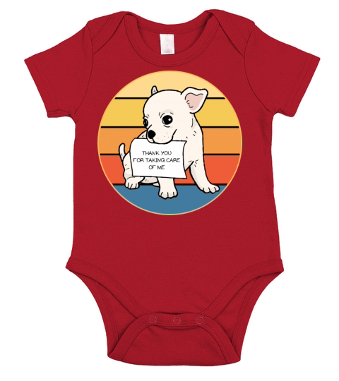 Cute Chihuahua Dog Breed Vintage Retro Sunset Short Sleeve Baby One-Piece