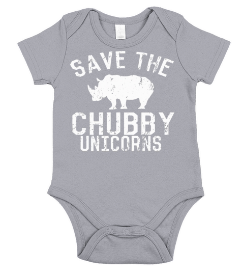 Funny Save The Chubby Unicorns Fat Rhino Vintage Short Sleeve Baby One-Piece